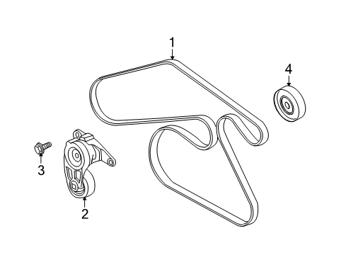 2016 Chevy Traverse Belts & Pulleys, Cooling Diagram