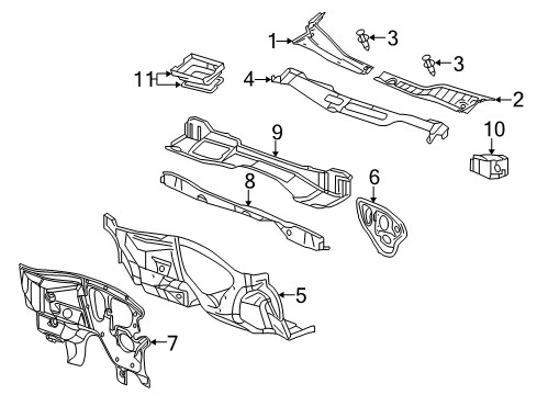 2009 Buick LaCrosse Cowl Diagram