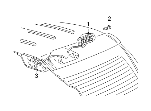 2001 Oldsmobile Bravada High Mount Lamps Diagram