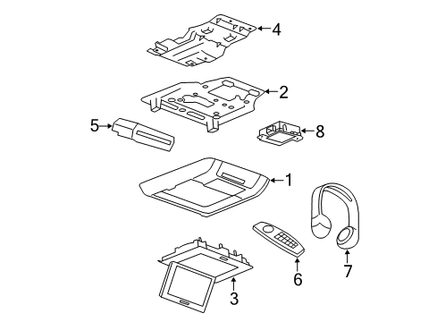 2010 Cadillac Escalade ESV Display Assembly, Video *Opel Gray Y Diagram for 84304827