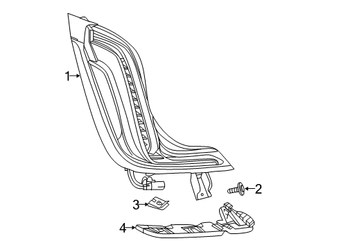 2019 Cadillac XTS BRACKET-RR BODY STRUCTURE STOP LP Diagram for 84419165