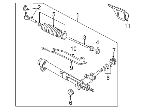 2007 Saturn Relay P/S Pump & Hoses, Steering Gear & Linkage Diagram 2 - Thumbnail