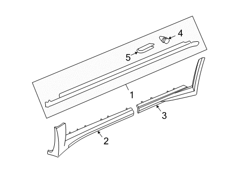 2002 Pontiac Bonneville Exterior Trim - Pillars, Rocker & Floor Diagram