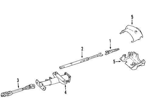 2008 Pontiac Grand Prix Steering Column & Wheel, Shroud, Switches & Levers Diagram 2 - Thumbnail