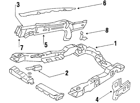 1984 Pontiac Phoenix Frame & Components Diagram