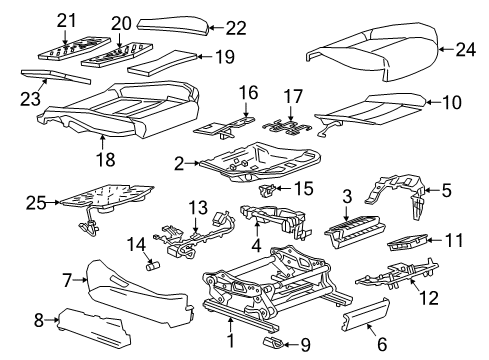 2018 Cadillac CT6 Cover Assembly, F/Seat Cush *Platinum Diagram for 84176309