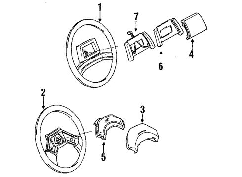 1988 Chevy Beretta Switch, Turn Signal Diagram for 1997058