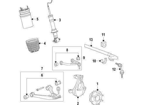 2021 Chevy Tahoe Suspension, Ride Control, Stabilizer Bar Diagram 3 - Thumbnail