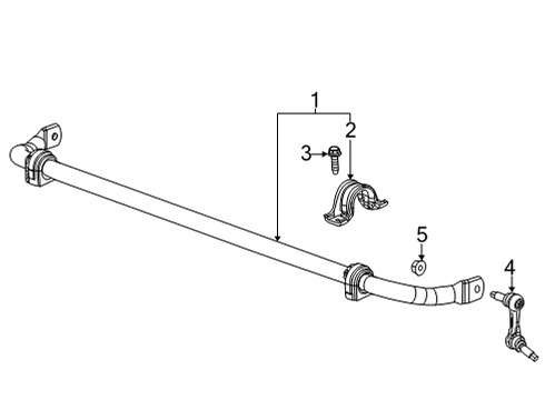 2022 Chevy Corvette Stabilizer Bar & Components - Front Diagram