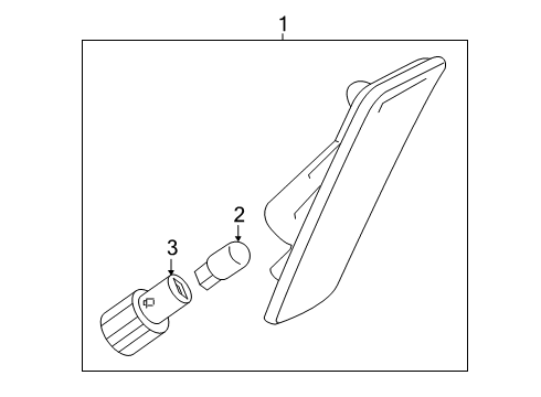 2024 Chevy Blazer Lamp Assembly, Front Si Mkr Diagram for 84299174