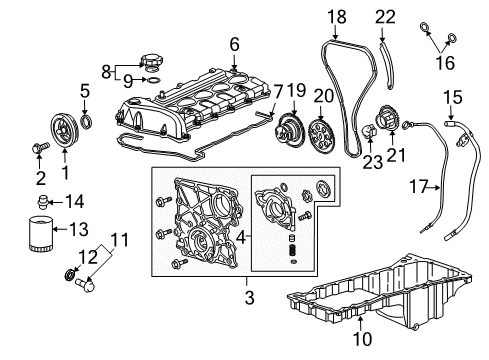 2008 Chevy Colorado Engine Parts & Mounts, Timing, Lubrication System Diagram 4 - Thumbnail