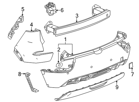 2022 Chevy Bolt EUV Fascia Assembly, Rear Bpr Lwr Diagram for 42739842