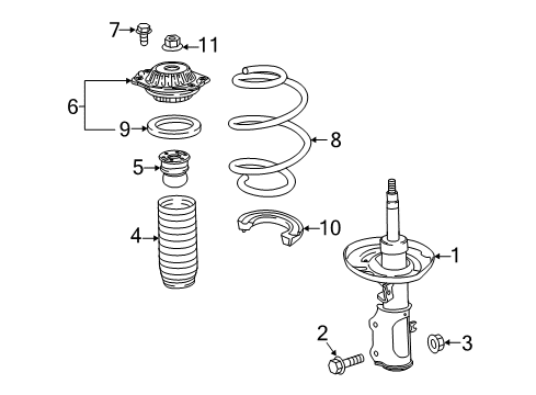 2019 Buick Regal TourX Struts & Components - Front Diagram