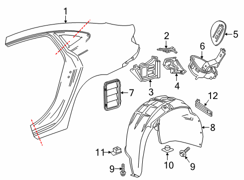 2018 Buick LaCrosse Housing Assembly, F/Tnk Fil Pipe Diagram for 26233727