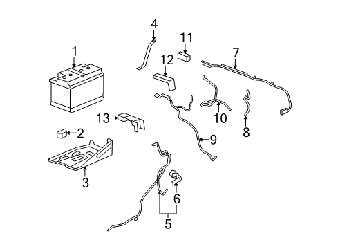 2007 GMC Yukon XL 2500 Cover,Battery Positive Cable Terminal Diagram for 15774329