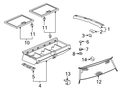 2006 Saturn Relay Interior Trim - Rear Body Diagram