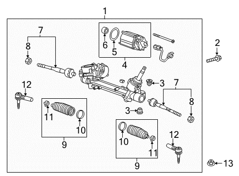 2024 Chevy Malibu GEAR ASM-ELEC DUAL PINION RACK & PINION S Diagram for 84929628