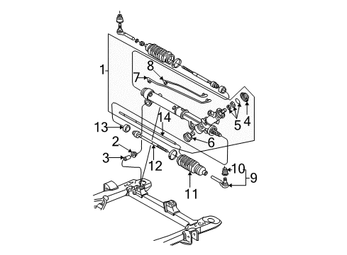 2008 Pontiac Grand Prix Gear Kit,Steering (Remanufacture) Diagram for 19330424