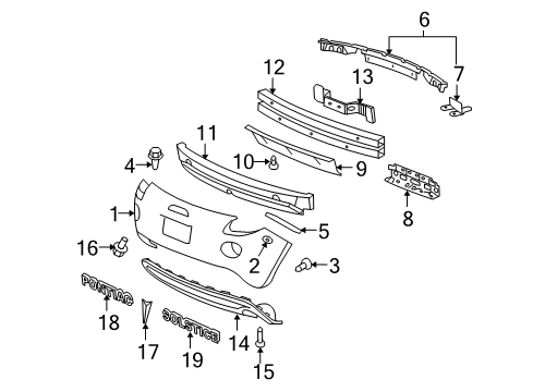 2008 Pontiac Solstice Rear Bumper Diagram