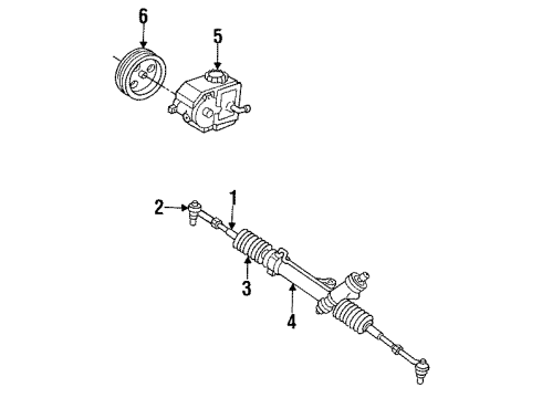 1988 Pontiac Bonneville P/S Pump & Hoses, Steering Gear & Linkage Diagram 2 - Thumbnail