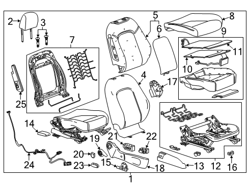 2017 Buick Encore Pad Assembly, Front Seat Back Diagram for 94550580