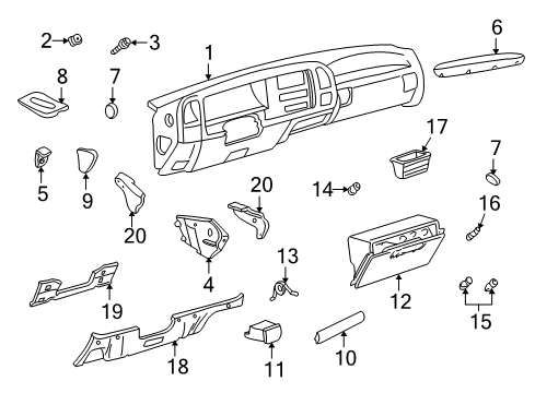 1995 GMC K3500 Instrument Panel Diagram