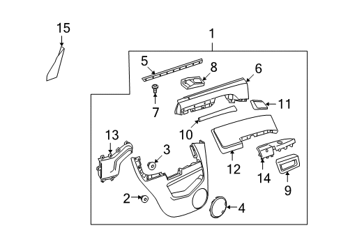 2010 Saturn Vue Rear Door Diagram 2 - Thumbnail