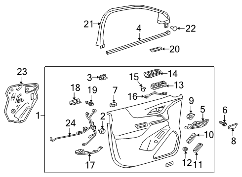 2021 Chevy Equinox Front Door Diagram