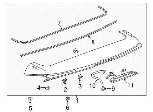 2017 Buick Encore Spoiler Assembly, R/End *Serv Primer Diagram for 42692609