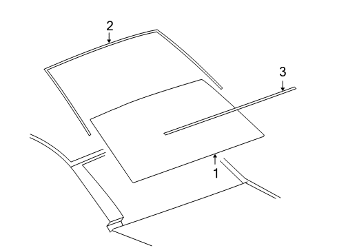 2009 Pontiac G6 Window Assembly, Rear Diagram for 15816116