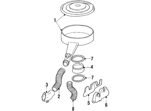 1985 Cadillac Seville Ube,Engine Air Heat Stove Diagram for 25523766