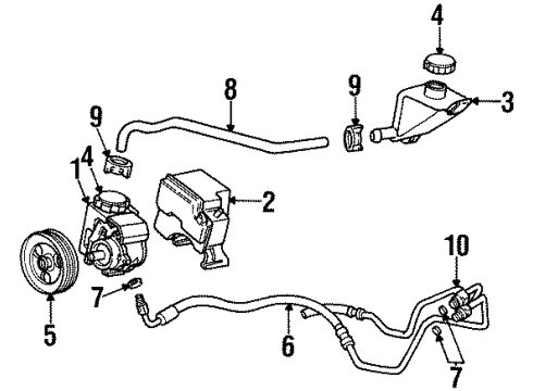 1995 Buick Riviera Hose Assembly, P/S Gear Outlet Diagram for 26070138