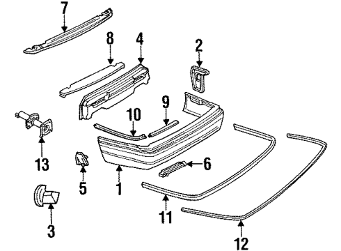 1994 Cadillac Seville Rear Bumper Diagram