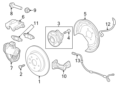 2024 Chevy Trax HUB ASM-RR WHL Diagram for 13546940