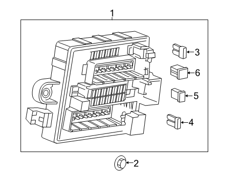 2018 Buick Enclave Block Assembly, Body Wiring Harness Junction Diagram for 84281614