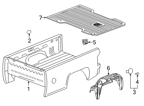 2014 GMC Sierra 1500 Pick Up Box Diagram 3 - Thumbnail