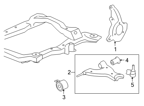 2017 Buick Enclave Front Suspension, Control Arm, Stabilizer Bar Diagram 1 - Thumbnail