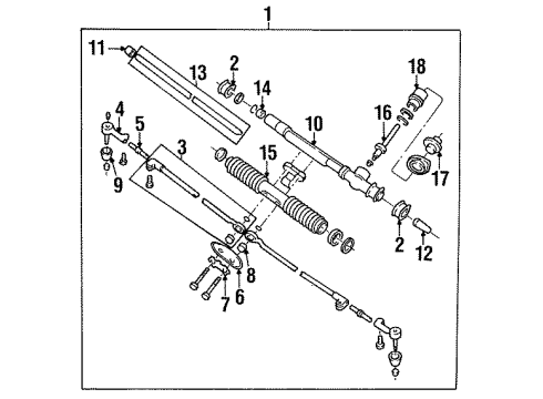 1988 Pontiac Sunbird BOOT KIT, Steering Tie Rod Diagram for 26013475