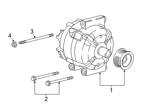 2018 Buick Cascada Bolt,A/C Compressor Diagram for 11612204