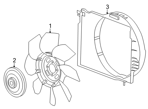 2009 Hummer H3T Cooling System, Radiator, Water Pump, Cooling Fan Diagram 3 - Thumbnail