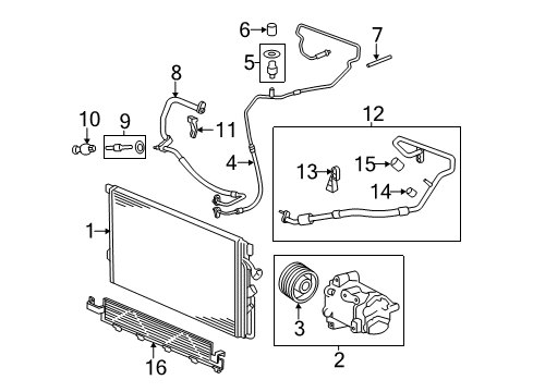 2007 Chevy HHR Hose Assembly, A/C Evaporator Diagram for 25802965