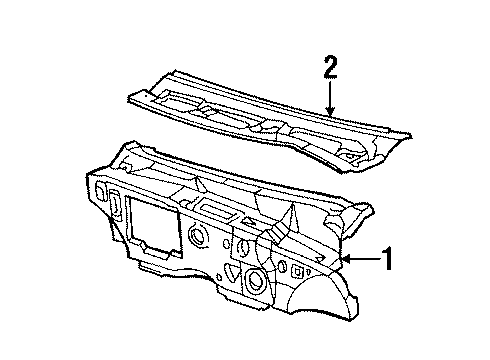 1990 Buick LeSabre Cowl Diagram