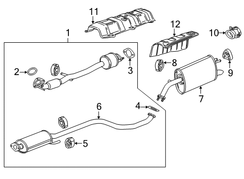 2015 Chevy Spark Shield,Exhaust Front Underbody Heat Diagram for 94579644