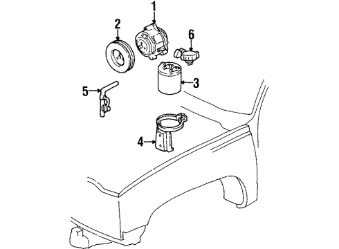 1988 GMC C3500 Emission Components Diagram 1 - Thumbnail