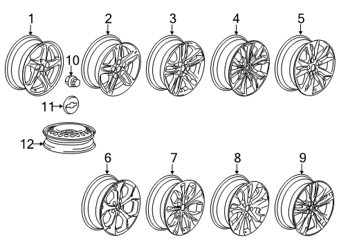 2017 Chevy Malibu Wheels Diagram 1 - Thumbnail