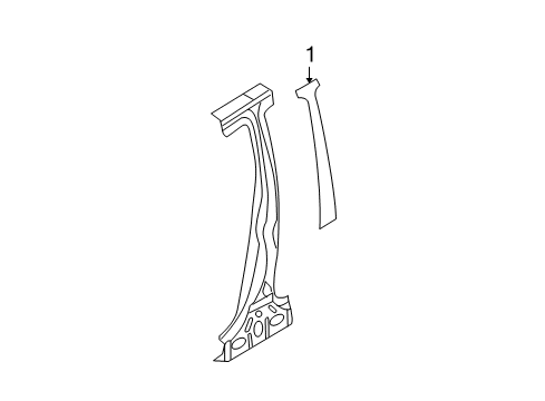 2008 Chevy Aveo5 Exterior Trim - Pillars, Rocker & Floor Diagram