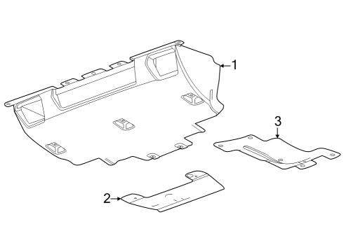 2023 Chevy Colorado Under Cover & Splash Shields Diagram 1 - Thumbnail