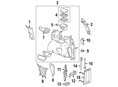 1997 Oldsmobile Silhouette Panel Assembly, Back Body Opening Side Finish *Gray Y Diagram for 10323857