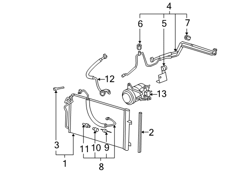 2011 Buick Lucerne A/C Condenser, Compressor & Lines Diagram 2 - Thumbnail