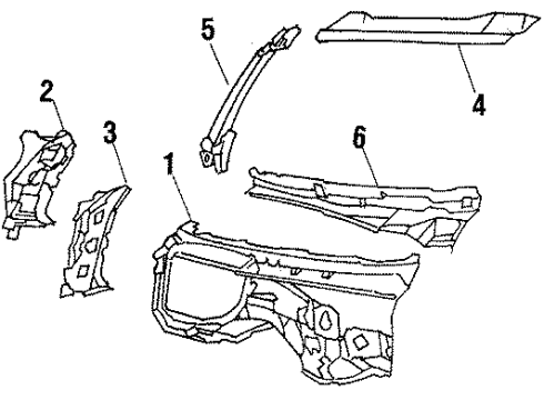 1988 Oldsmobile Cutlass Calais Cowl Diagram 2 - Thumbnail